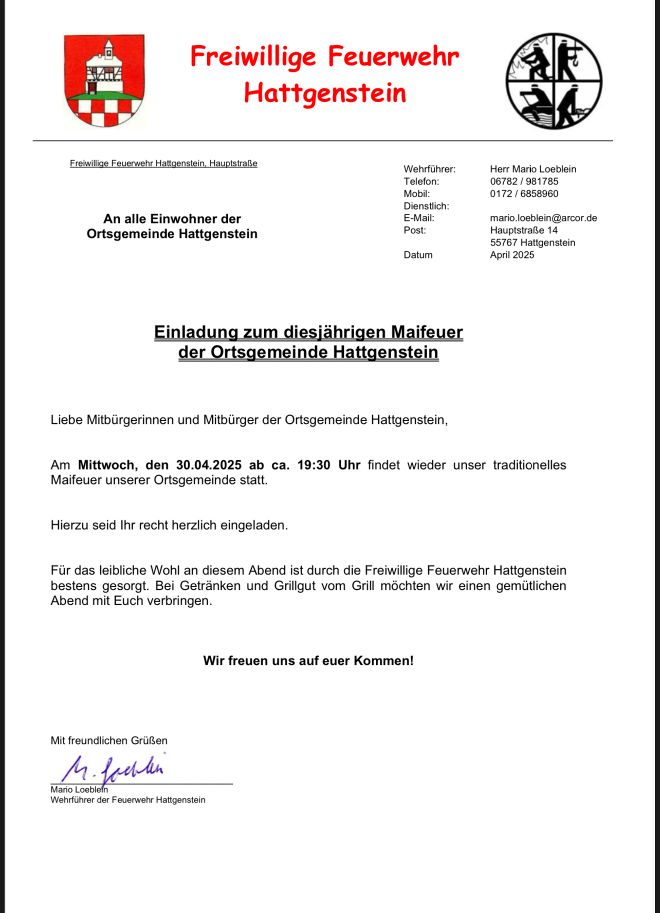 Maifeuer 2025 | Hattgenstein